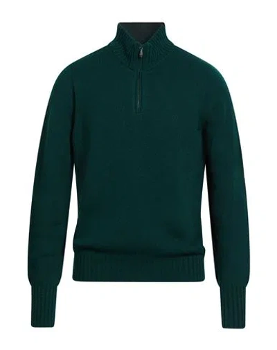Drumohr Man Turtleneck Dark Green Size 48 Lambswool In Green