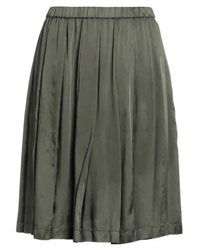 Aspesi Woman Midi Skirt Dark Green Size 4 Viscose In Green