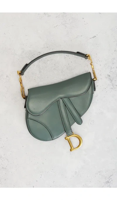 Fwrd Renew Dior Saddle Bag In Green