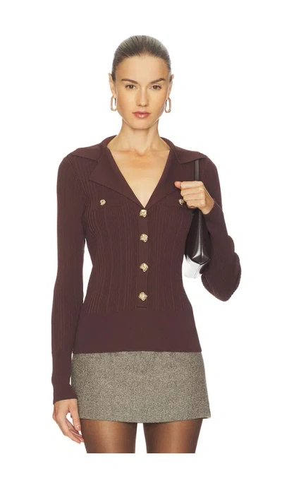 Generation Love Anira Rib Top In Brown