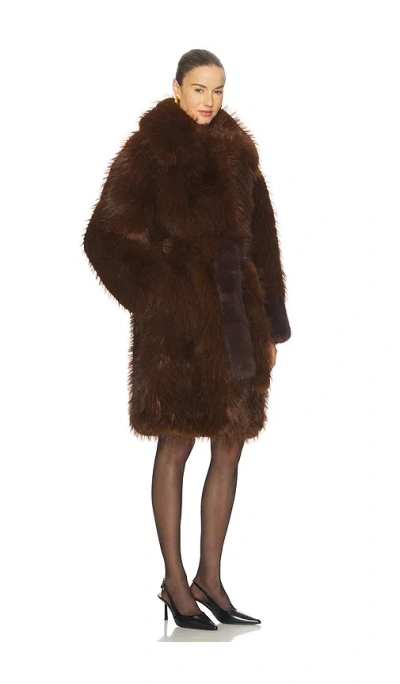 Jakke Kirby Faux-fur Coat In Brown