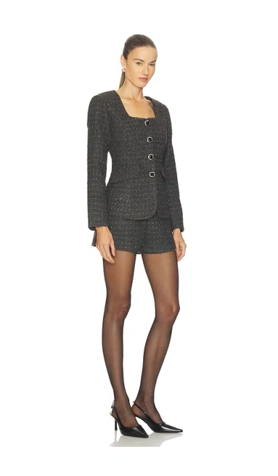 Line & Dot Peria Romper In Gray