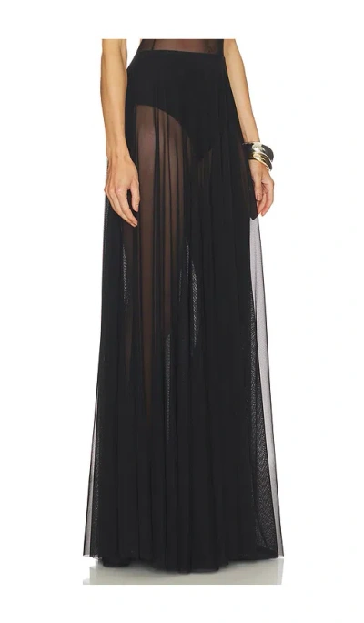 Norma Kamali Flared Skirt To Floor In Black