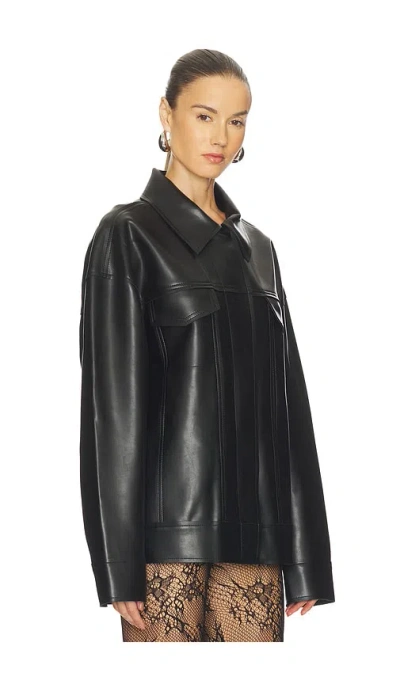 Norma Kamali Oversized Jean Jacket In Black