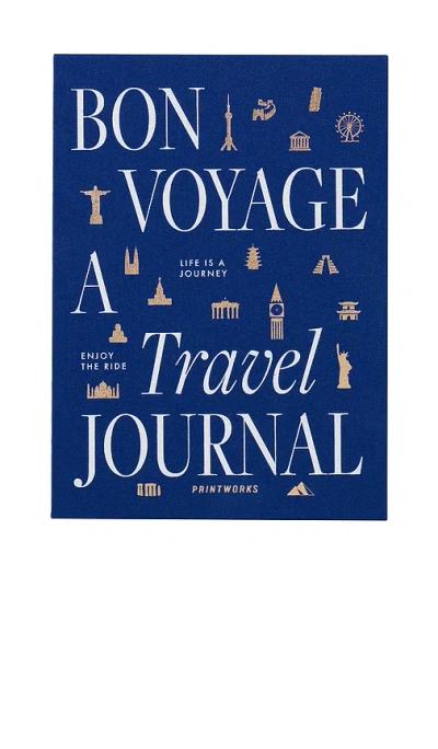 Printworks Travel Journal Bon Voyage In Blue