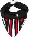 GIVENCHY star print scarf,DRYCLEANONLY
