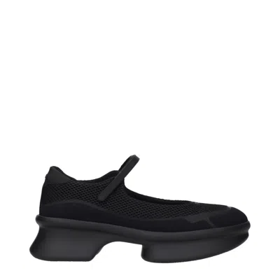 Prada Black Fibres Mules In Black