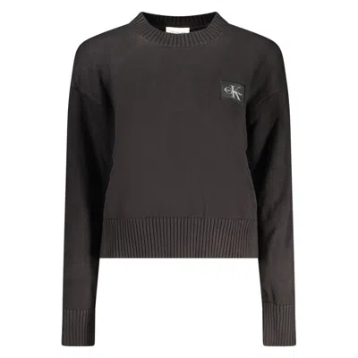 Calvin Klein Black Cotton Sweater In Black