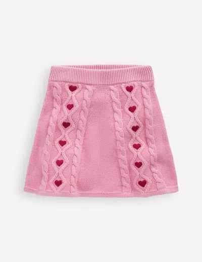 Boden Cable Knitted Skirt Formica Pink  In Pink