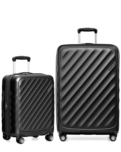 Traveler's Choice Elm Expandable 2pc Luggage Set In Black