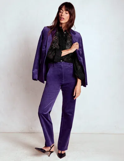 Boden Sasha Lace Top Black  In Purple