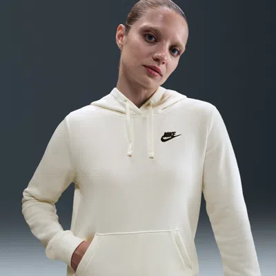 Nike Women's  Sportswear Club Fleece Pullover Hoodie In White