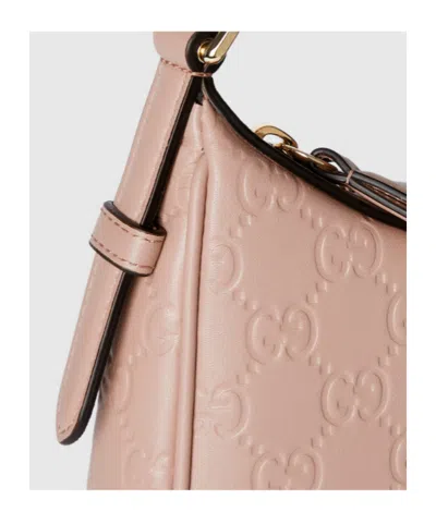 Gucci Gg Emblem Medium Shoulder Bag In Pink