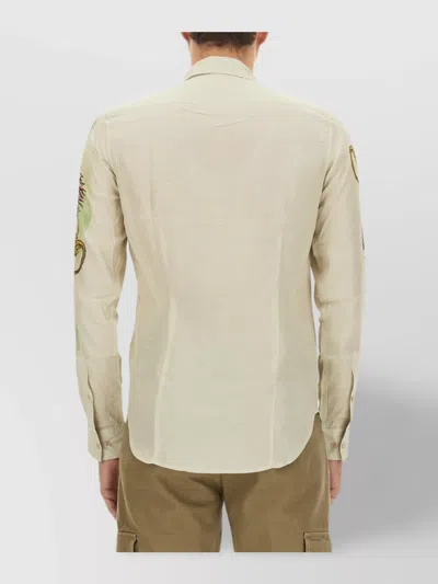 Dries Van Noten Floral Embroidered Slim Fit Long Sleeve Shirt In Multi