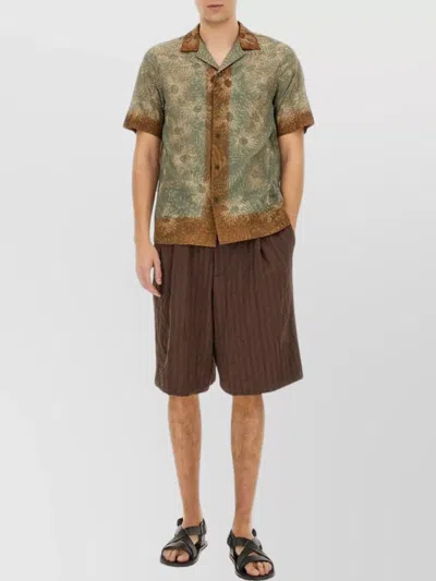 Dries Van Noten Floral Short Sleeve Boxy Shirt In Multi