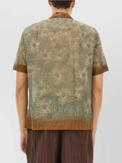 Dries Van Noten Floral Short Sleeve Boxy Shirt In Multi