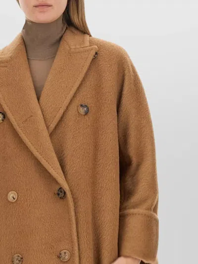 Max Mara Caronte Doppelreihiger Mantel Aus Kamelhaar In Brown
