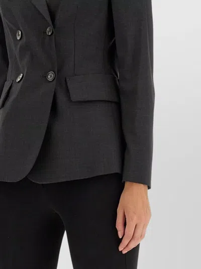 Max Mara Tailored Jacket Featuring Structured Shoulders In Black