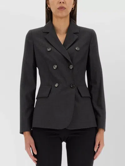 Max Mara Tailored Jacket Featuring Structured Shoulders In Black