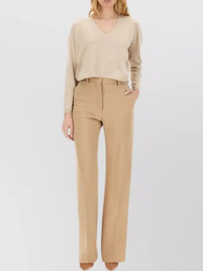 Max Mara Oversized Knitwear With V-neck And Long Sleeves In Neutral