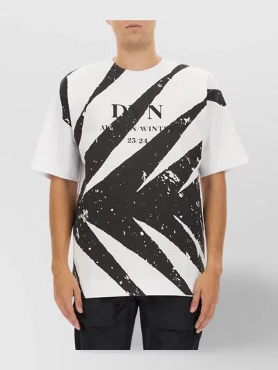 Dries Van Noten Graphic Logo Crew Neck T-shirt In Black