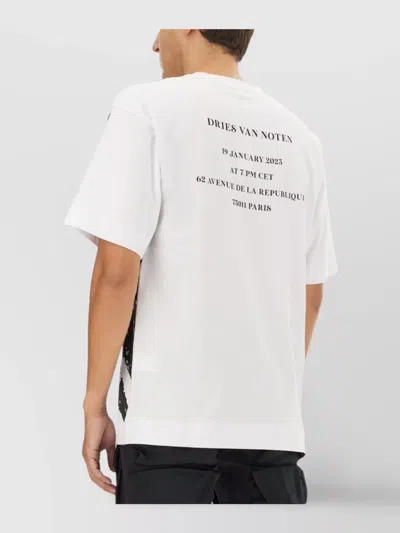 Dries Van Noten Graphic Logo Crew Neck T-shirt In Black