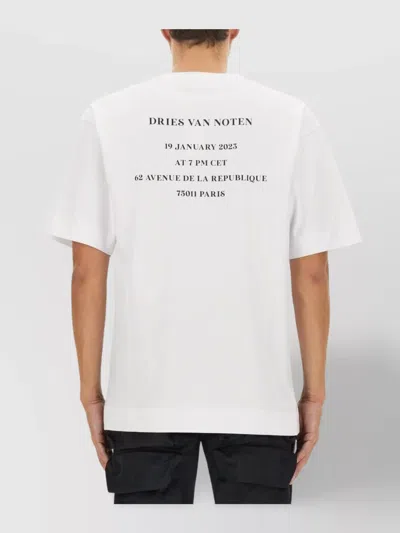 Dries Van Noten Graphic Logo Crew Neck T-shirt In Black