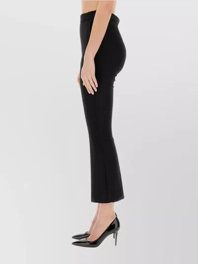 Max Mara High-waisted Cropped Slim Fit Trousers In Black