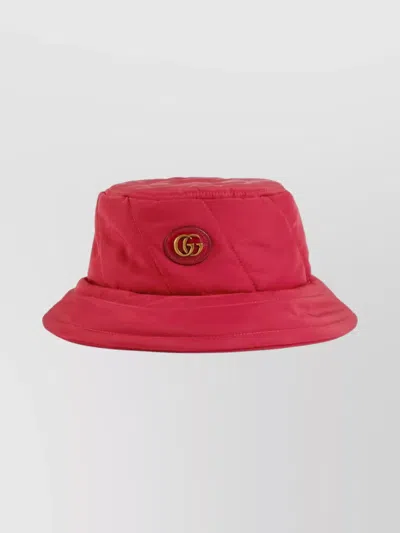 Gucci Quilted Wide Brim Bucket Hat In Pink