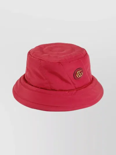 Gucci Quilted Wide Brim Bucket Hat In Pink