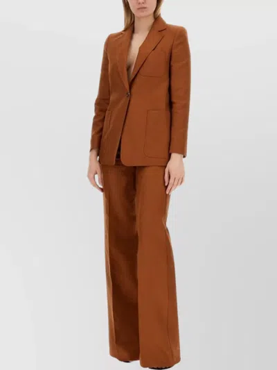 Max Mara Summer Bohemia Jacket Pockets In Brown