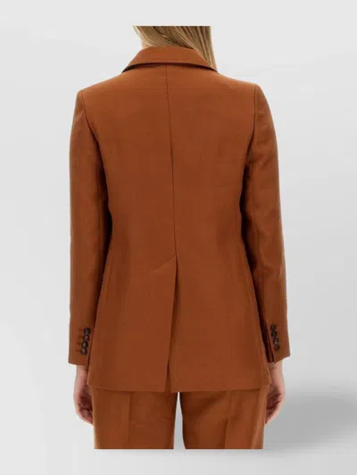 Max Mara Summer Bohemia Jacket Pockets In Brown