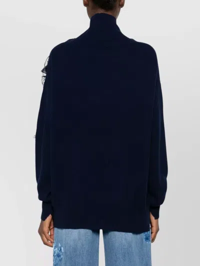 Ermanno Scervino Sweaters Blue And Green In Black