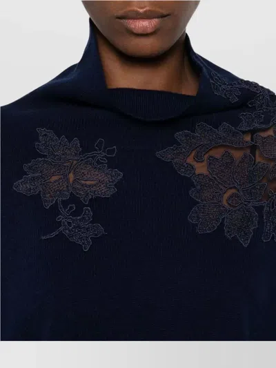 Ermanno Scervino Sweaters Blue And Green In Black