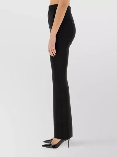 Max Mara Tailored Slim Fit Trousers Pockets Belt Loops In Black