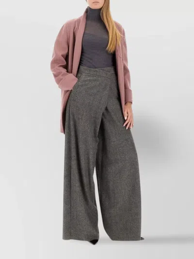 Max Mara Waist Tie Jacket With Pockets And Lapels In Pink