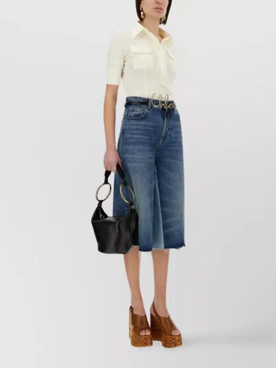 Chloé Slim Fit Polo Shirt With Chest Pockets In Neutral