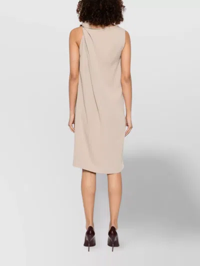 P.a.r.o.s.h Draped Sleeveless Dress Round Neckline In Multi