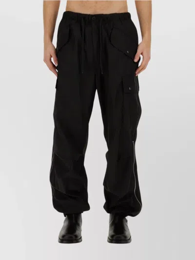 Dries Van Noten Utility Trousers Featuring Multiple Pockets In Black