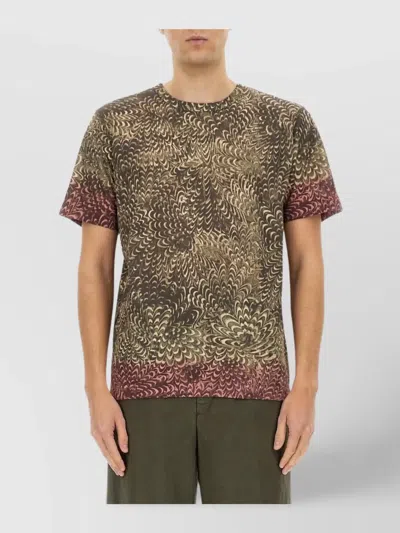 Dries Van Noten Lightweight Short Sleeve Round Neck T-shirt In Multi