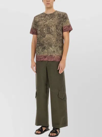 Dries Van Noten Lightweight Short Sleeve Round Neck T-shirt In Multi