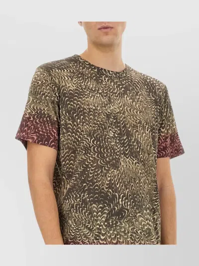 Dries Van Noten Lightweight Short Sleeve Round Neck T-shirt In Multi