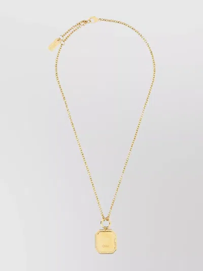 Chloé Adjustable Chain Link Pendant Necklace In Gold