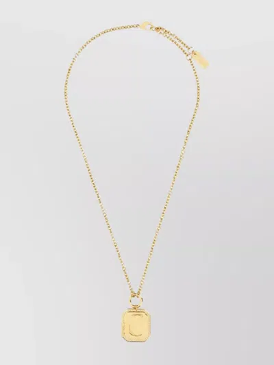 Chloé Adjustable Chain Link Pendant Necklace In Gold