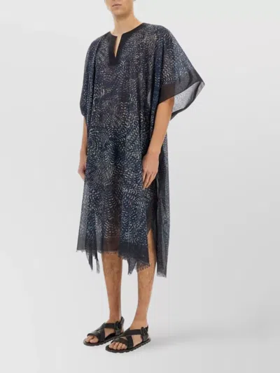 Dries Van Noten Lightweight Beach Kaftan Side Slits In Multi