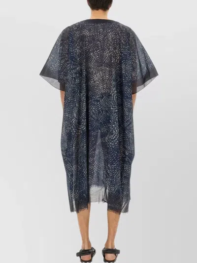 Dries Van Noten Lightweight Beach Kaftan Side Slits In Multi