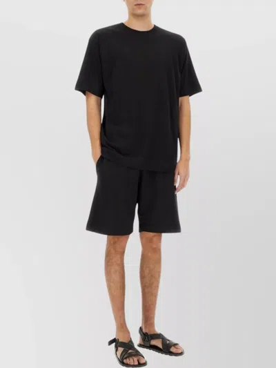 Dries Van Noten Crew Neck Short Sleeve Cotton T-shirt In Black