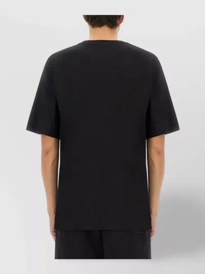 Dries Van Noten Crew Neck Short Sleeve Cotton T-shirt In Black