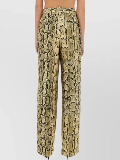 Dries Van Noten Jacquard Palazzo Trousers In Animal Print