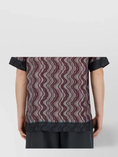 Dries Van Noten Geometric Patterned Short Sleeve Shirt With Pocket In Multi